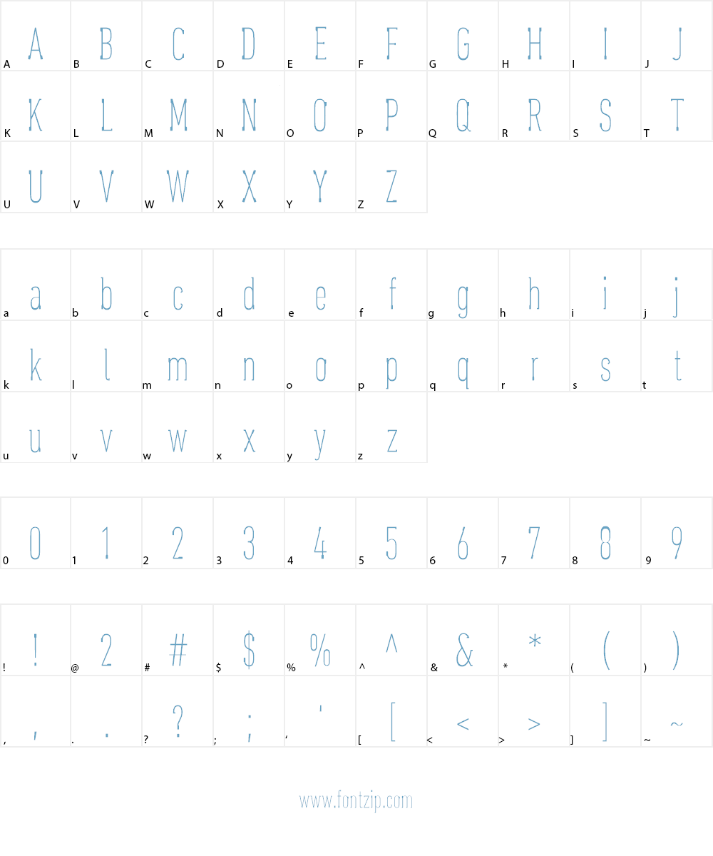 Oaxaqueña Tall Font Character